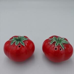 Tomato Ceramic Salt & Pepper Shakers